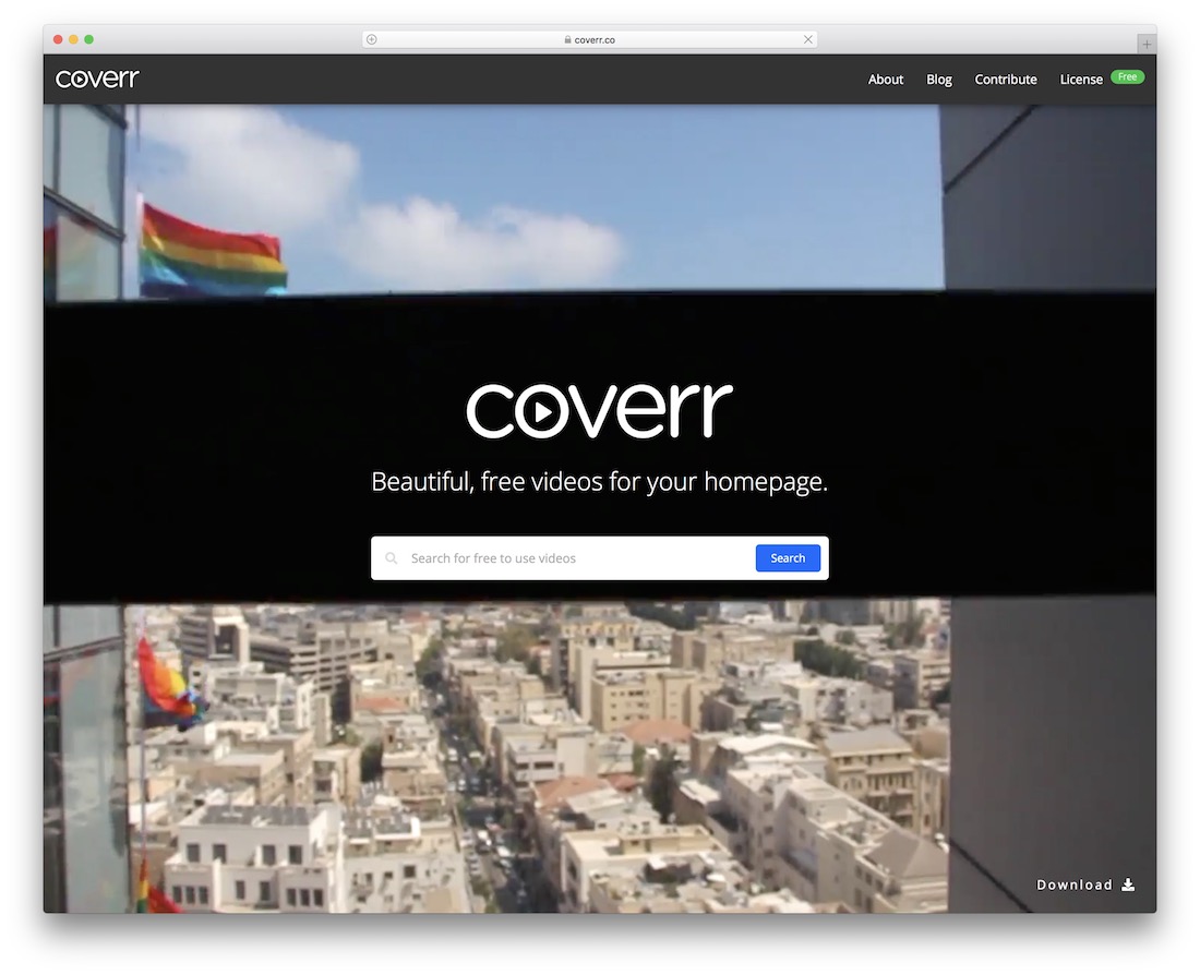 coverr free stock video site
