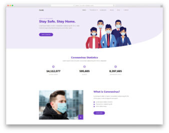 Covid website template