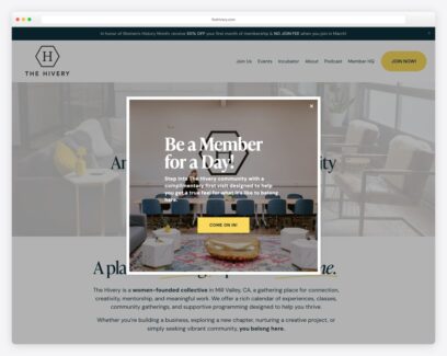 Coworking space website examples