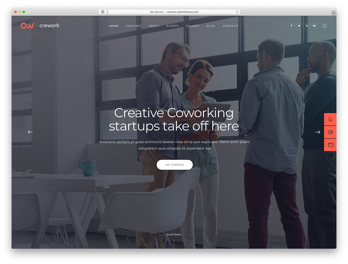 coworking space WordPress themes