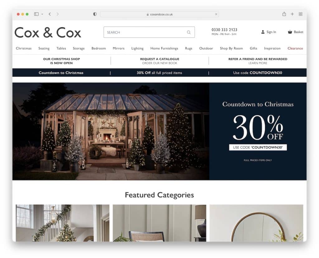 cox and cox magento website