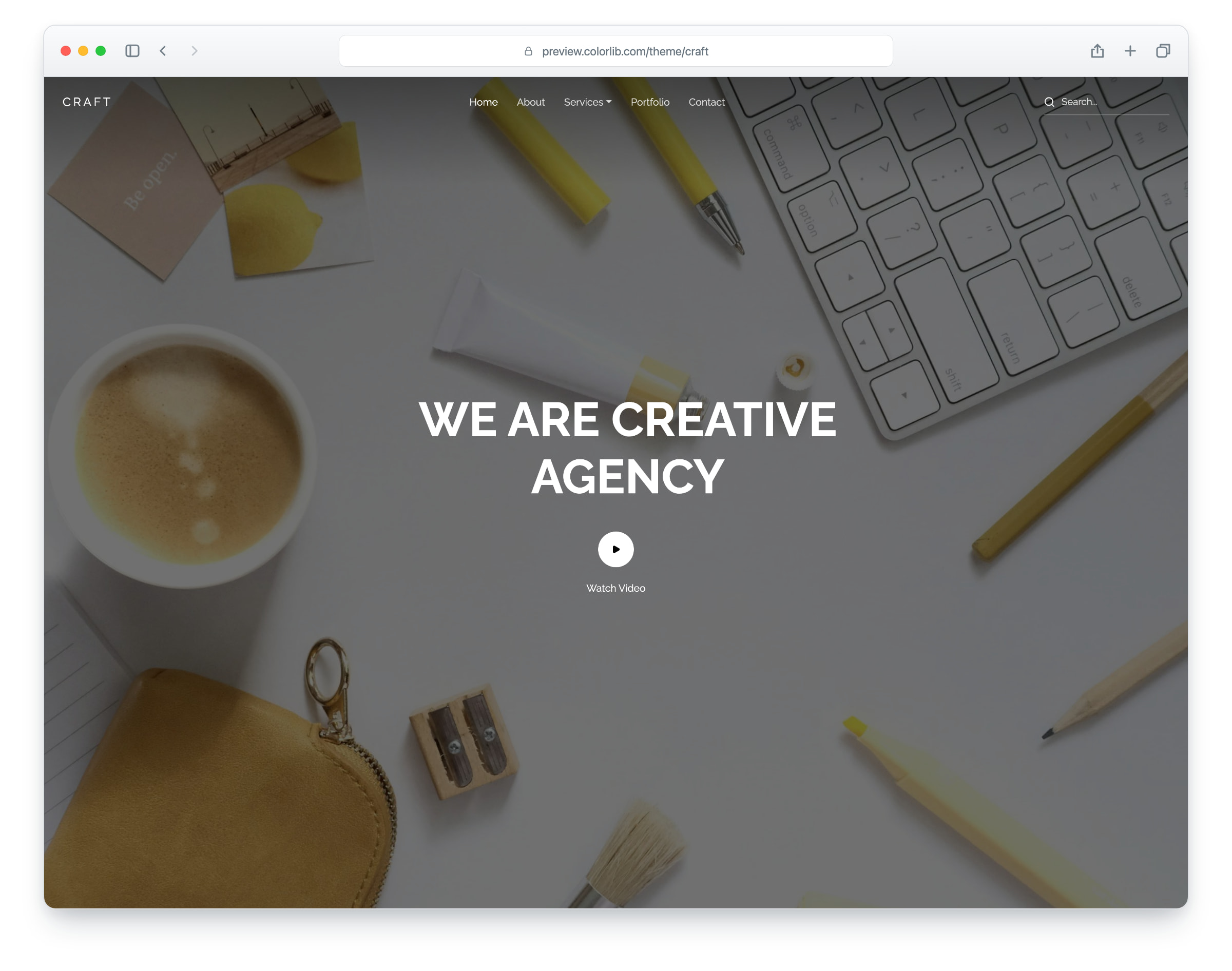 Craft website template