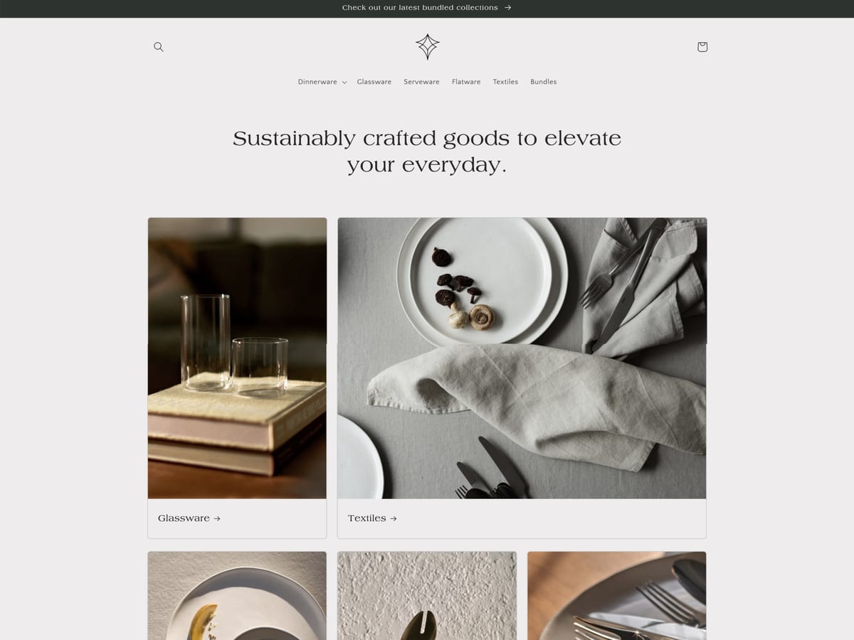 Craft free Shopify theme homepage for a handmade ceramics store
