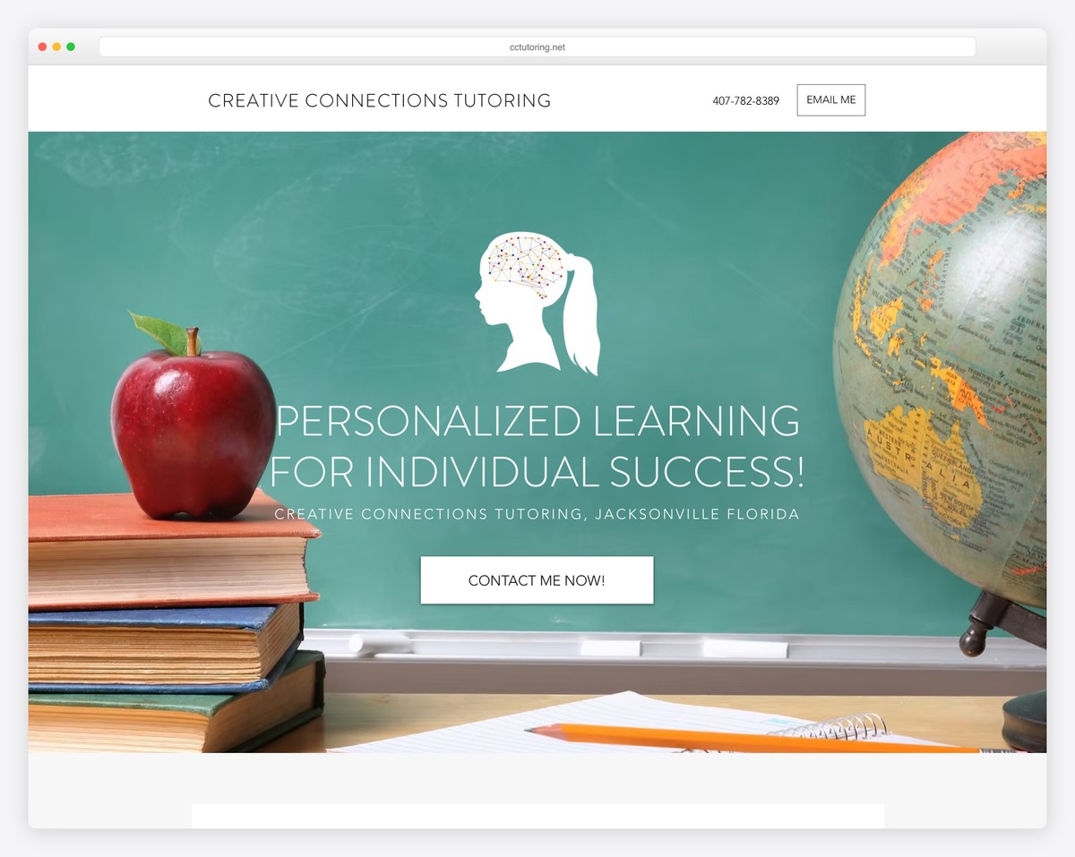 creative connections tutoring teacher website