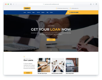 Credit website template