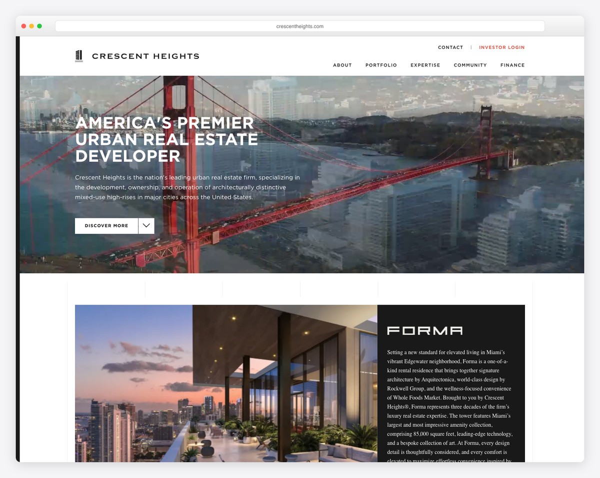 crescent heights website example