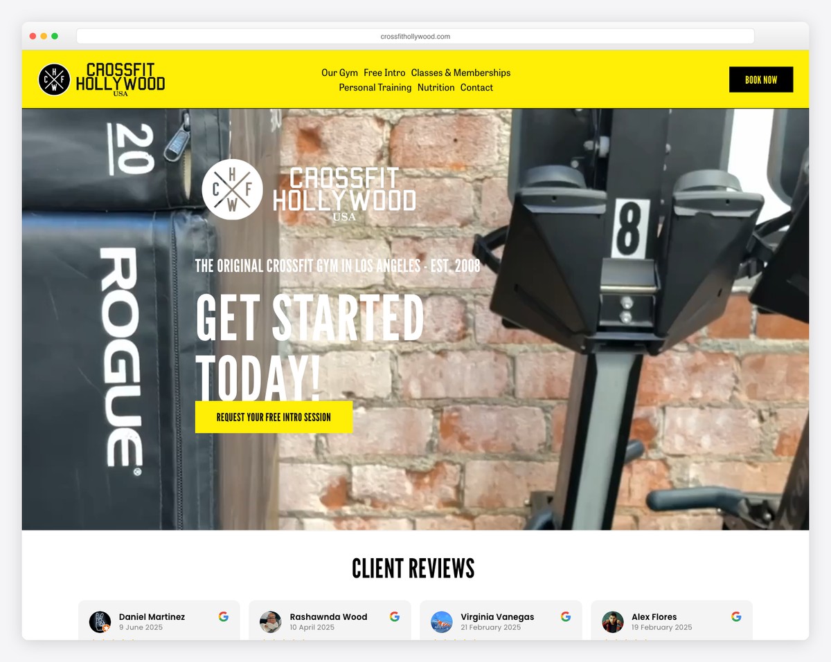 crossfit hollywood gym website