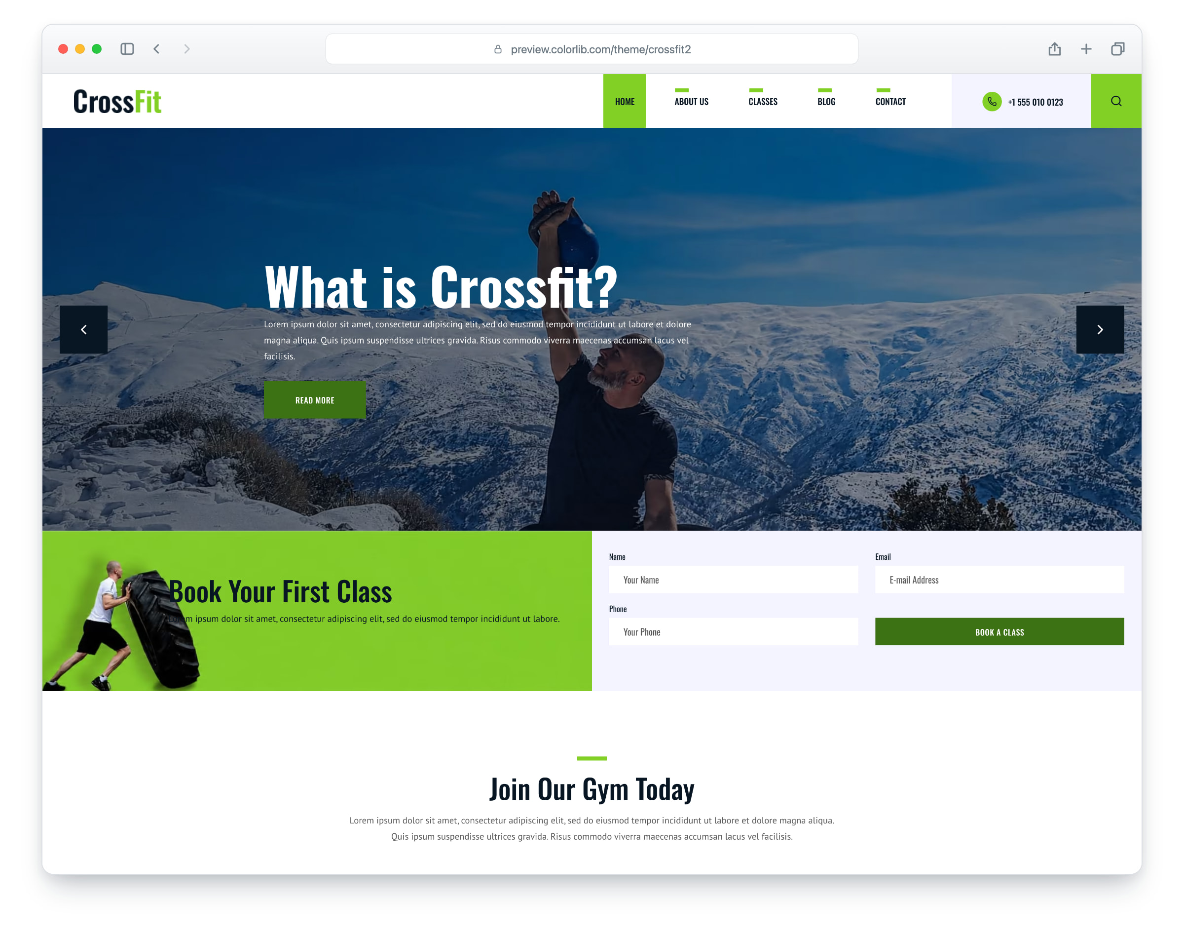 Crossfit 2 website template