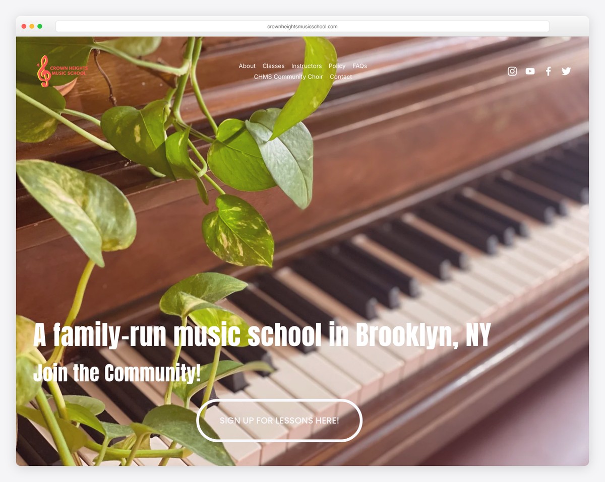 crown heights music school website example