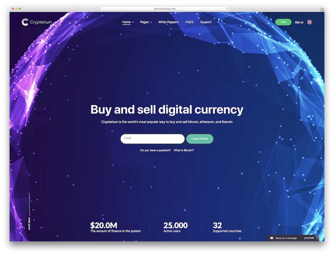 best crypto website design