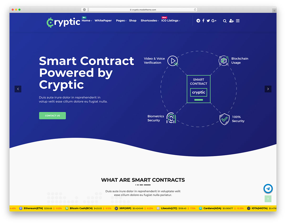 cryptic - crypto website theme