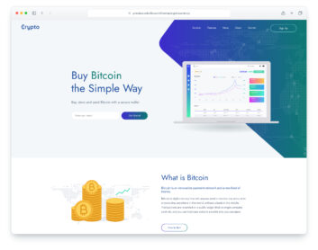 Cryptocurrency website template