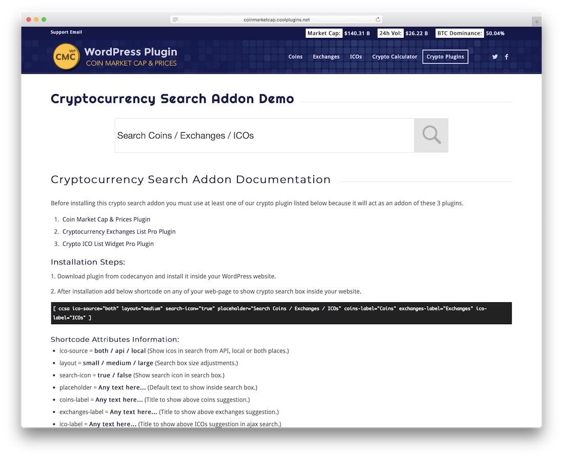 cryptocurrency search addon