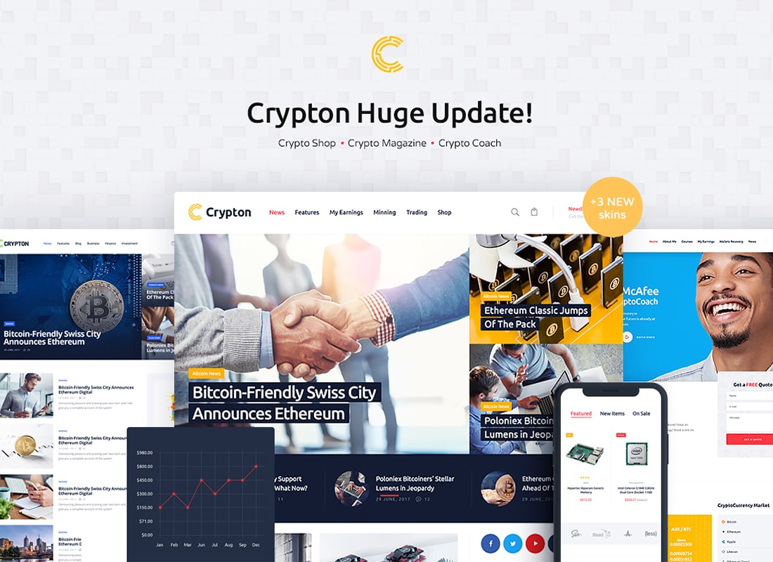 Crypton | Multi-Purpose Cryptocurrency & Trading WordPress Theme