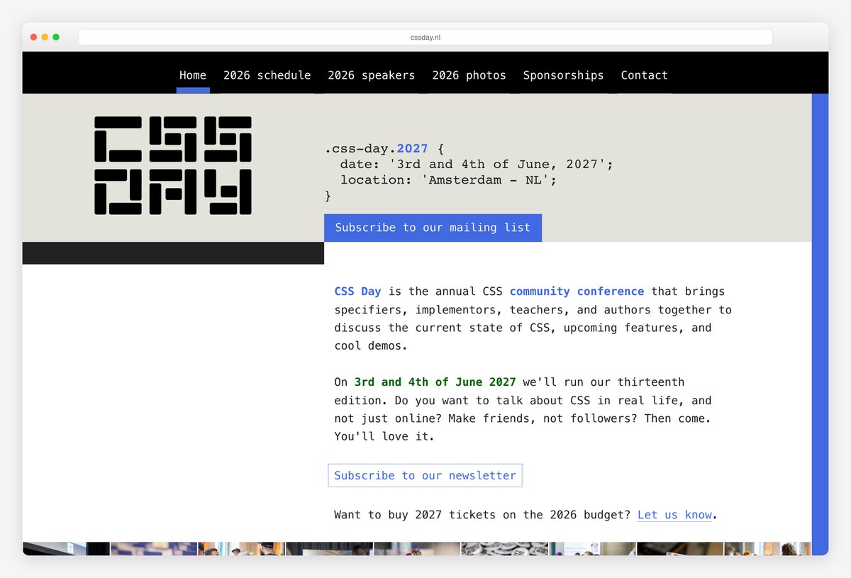 CSS Day conference website