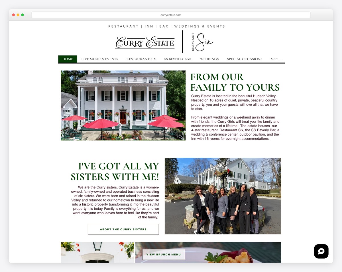 curry estate website example