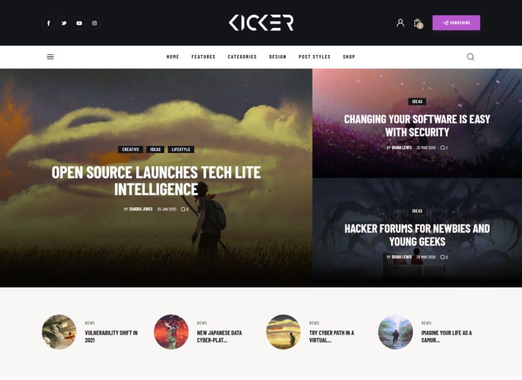 Kicker - Multipurpose Blog Magazine WordPress Theme