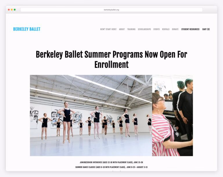 27 Best Dance Studio Website Examples 2026