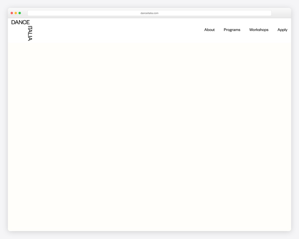 dance italia website example