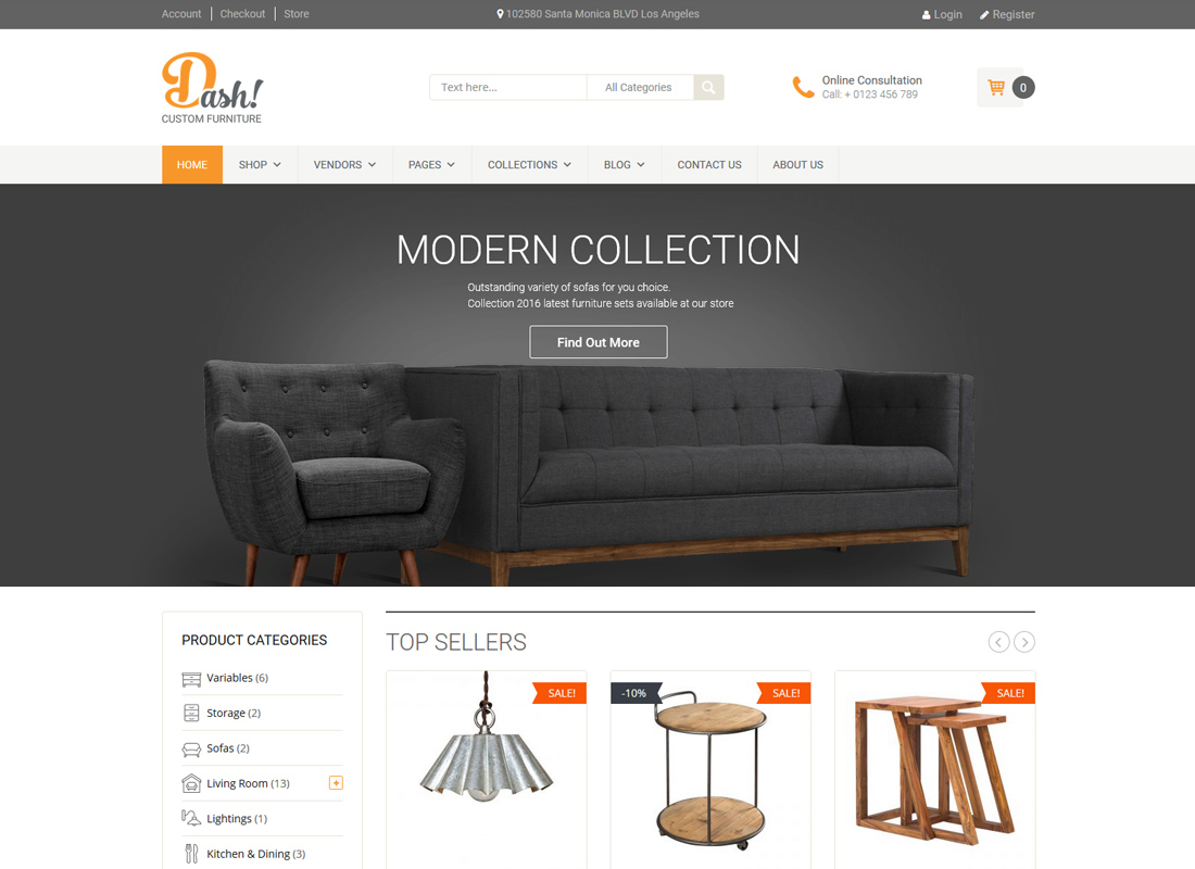 Dash | Handmade Furniture Marketplace Theme