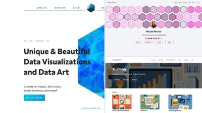 Data science portfolio examples: Nadieh Bremer, Nicola Rennie and Yu Dong