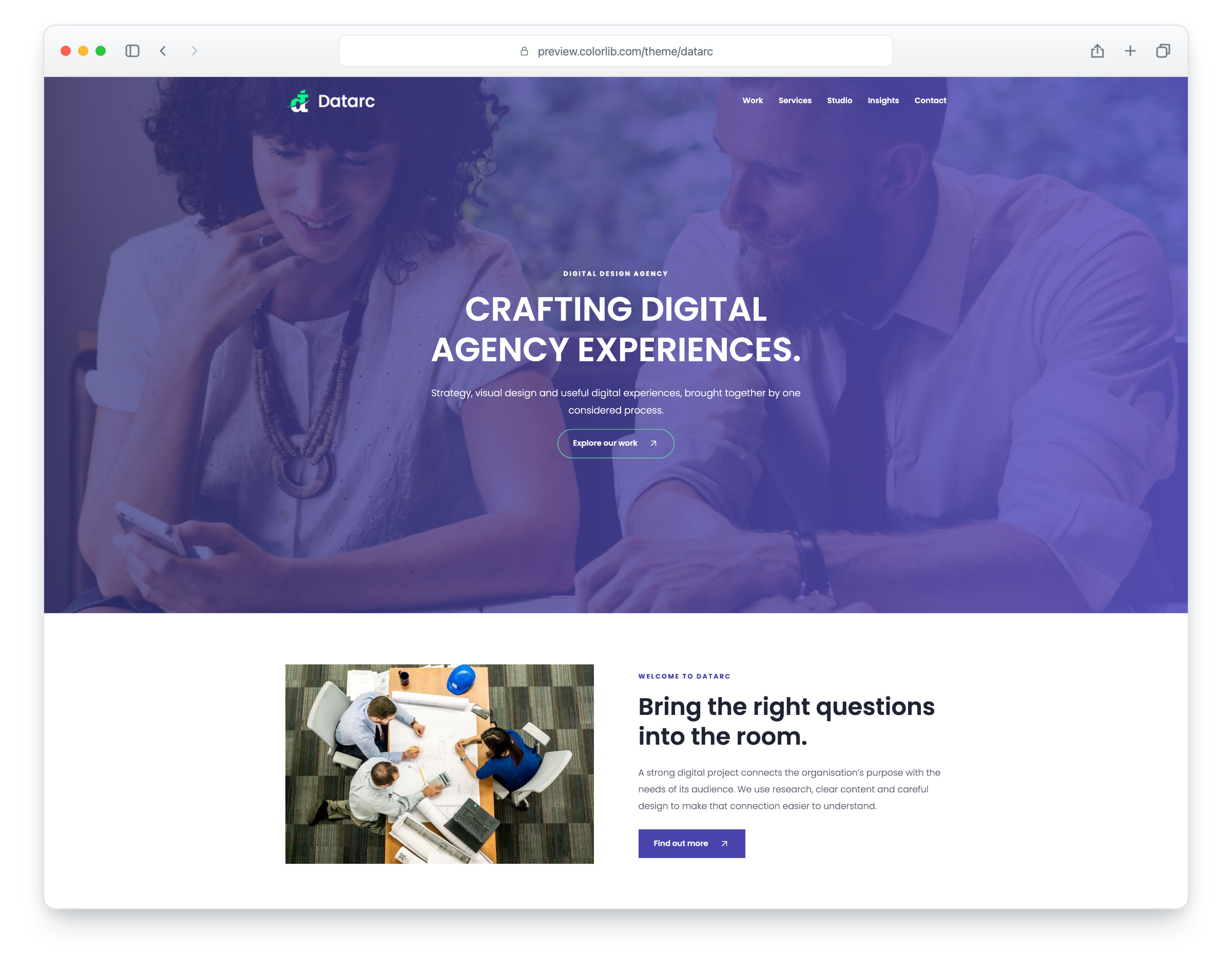 Datarc website template