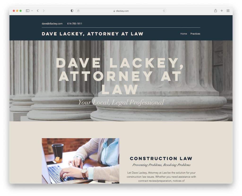 dave lackey lawyer websites