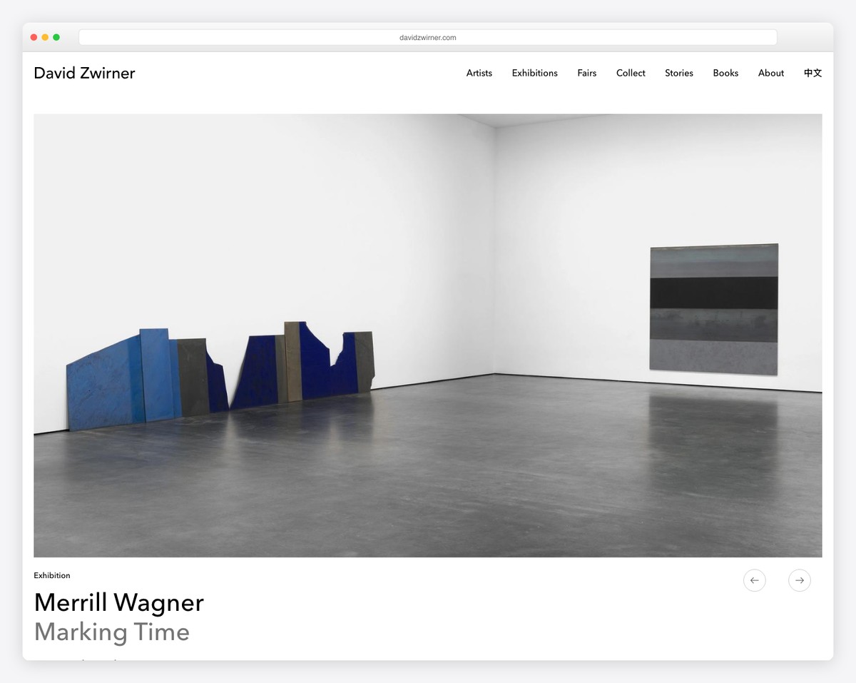David Zwirner gallery website