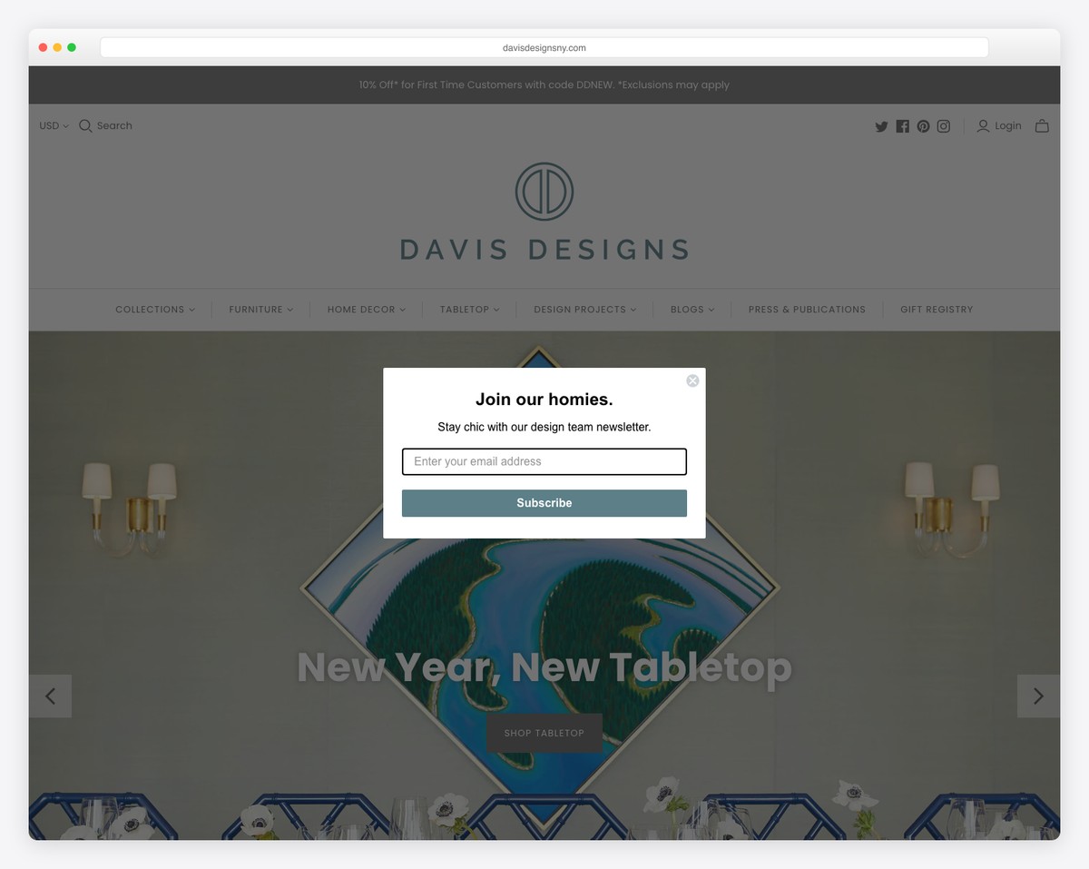 Davis Designs portfolio website
