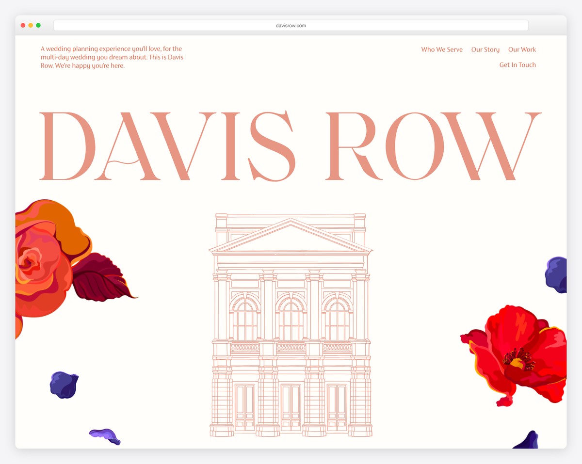 davis row website example