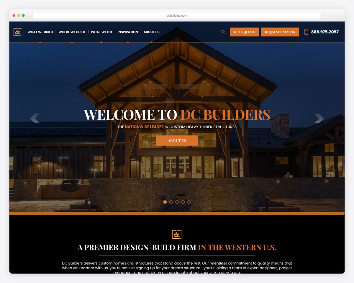 dc builders website example