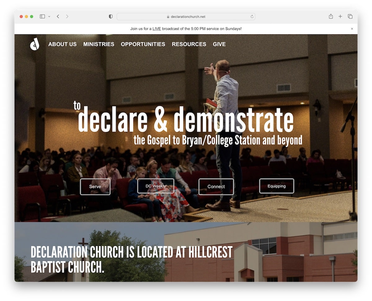declaration church website
