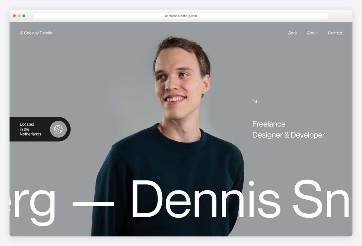 Dennis Snellenberg web designer portfolio website