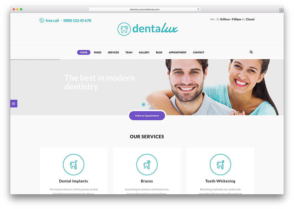 dentalux-simple-dentist-wordpress-theme