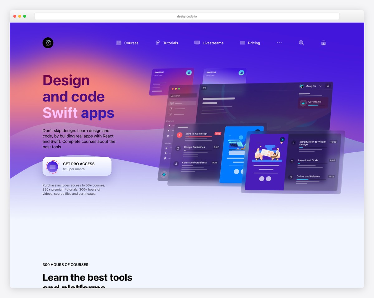 design+code website example