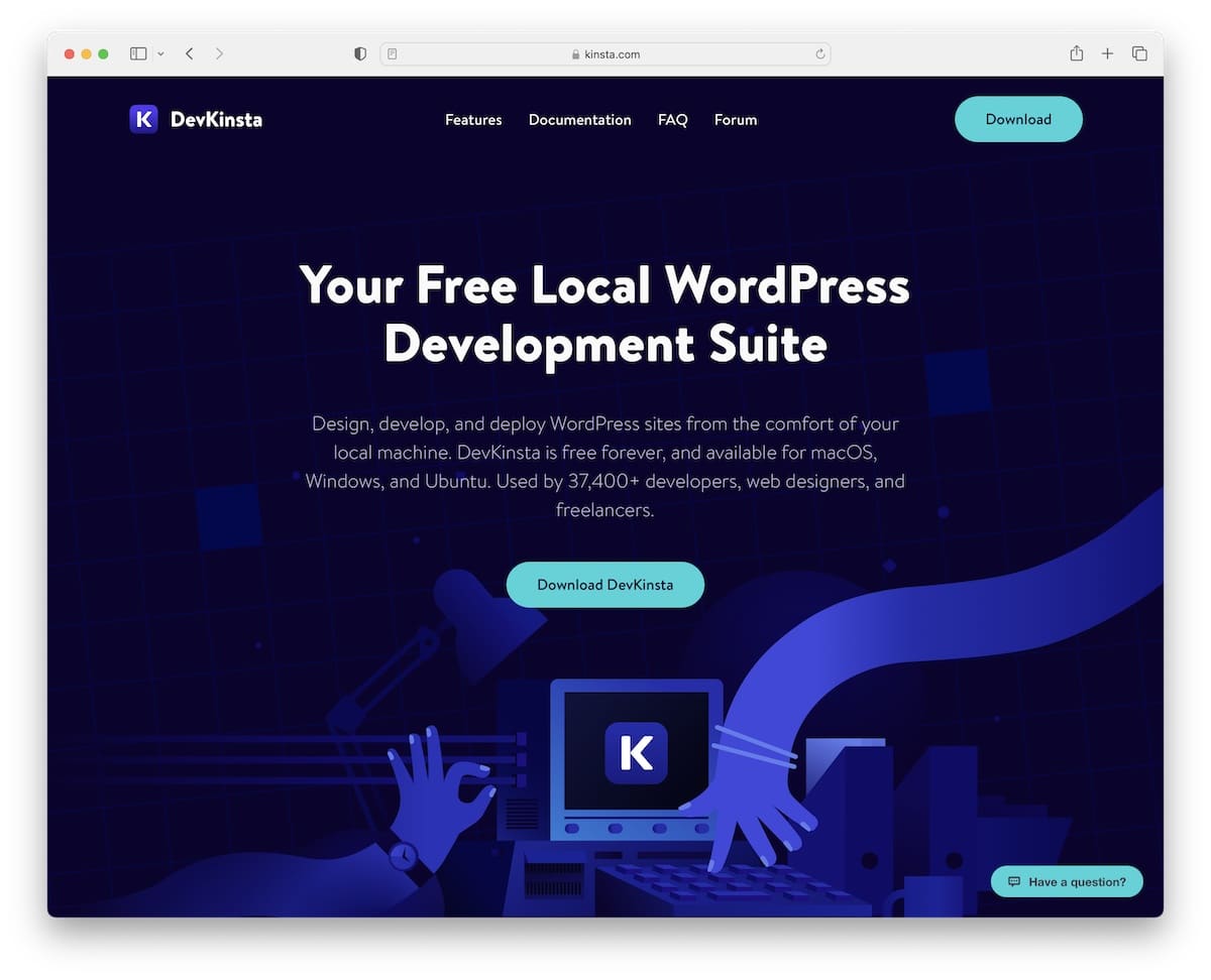 devkinsta free wordpress development environment