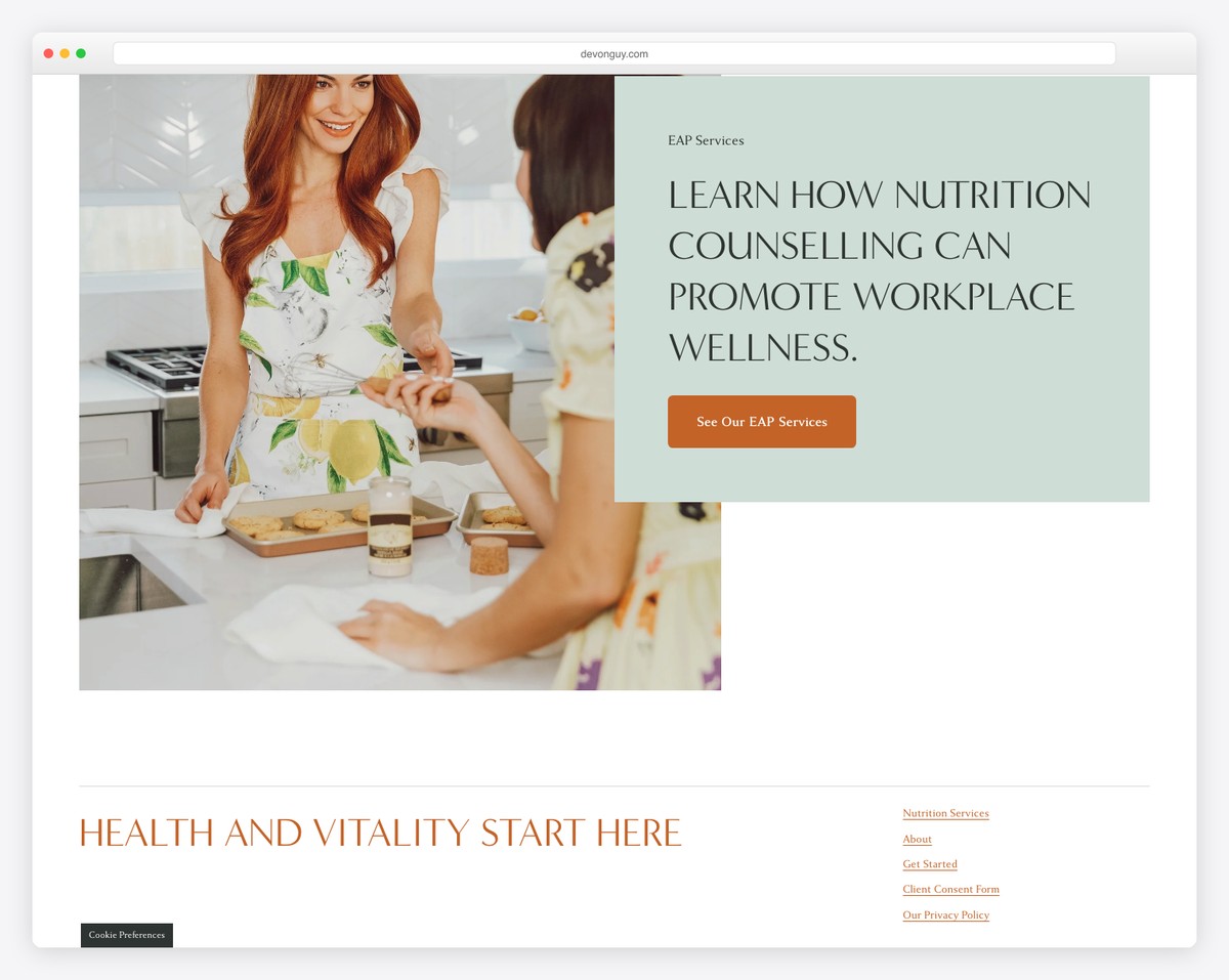 devon guy website example