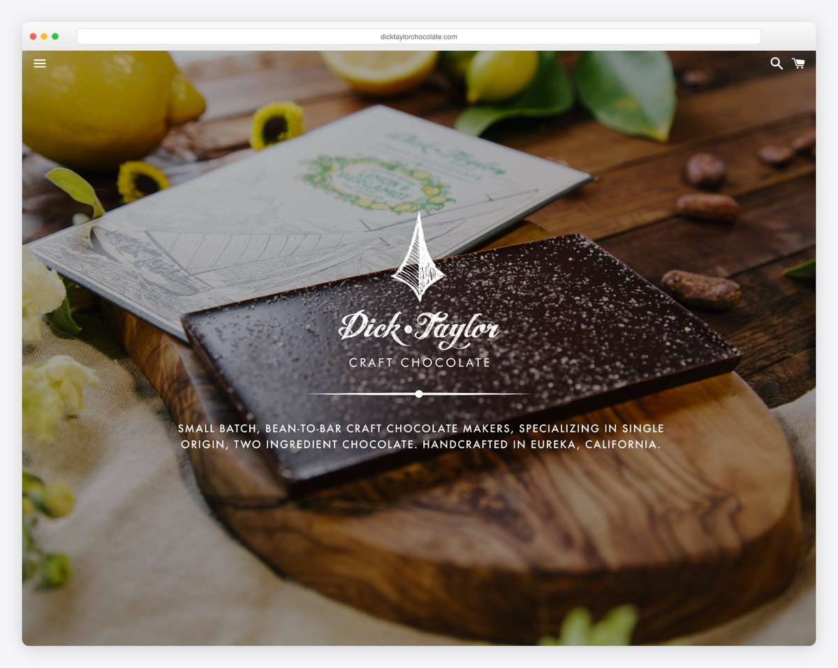 dick taylor craft chocolate website example