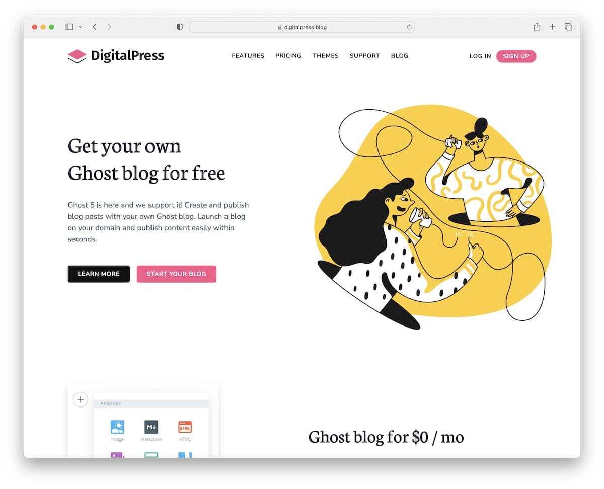 digitalpress ghost hosting services