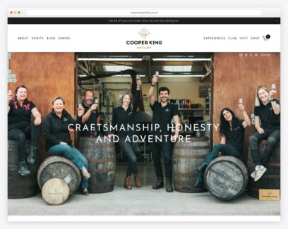Distillery website examples