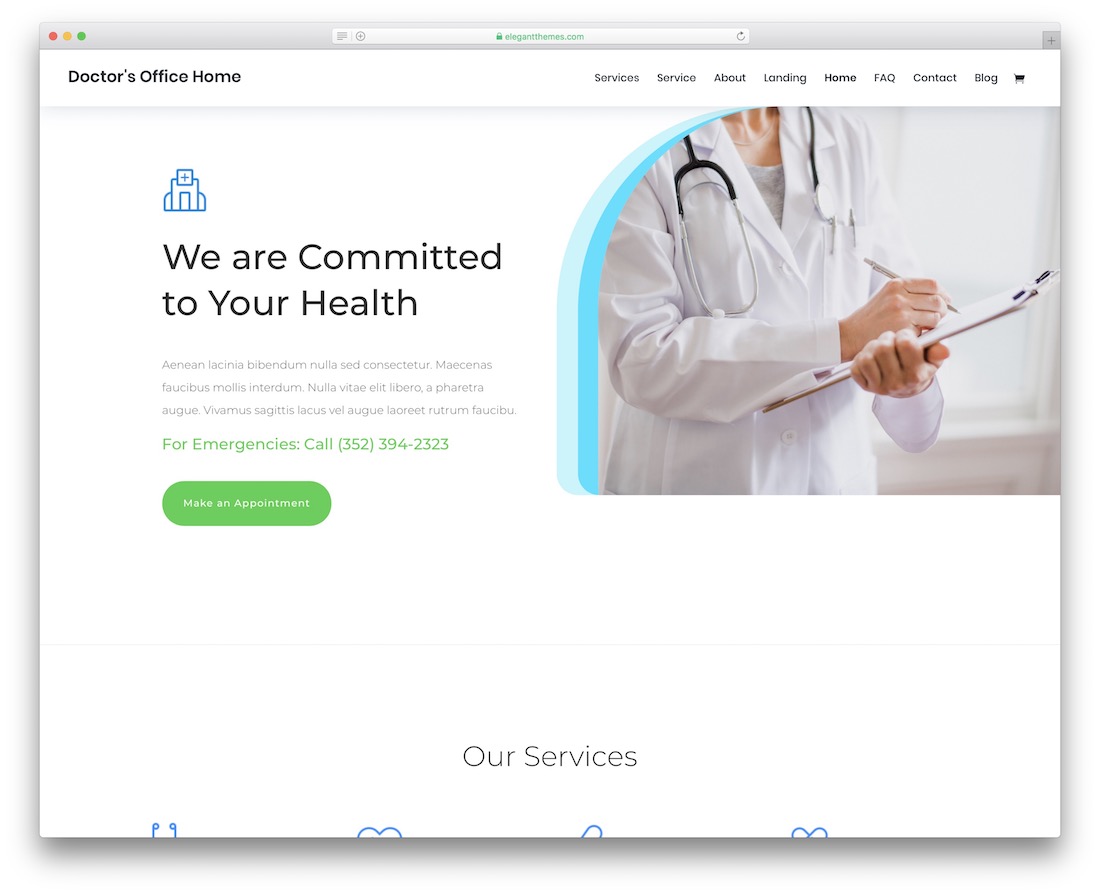 divi doctor website template