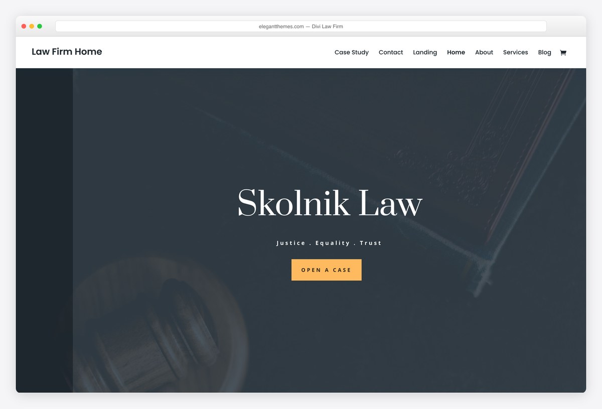 Divi Law Firm layout pack live demo
