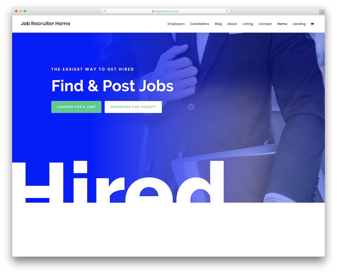 divi job board website template
