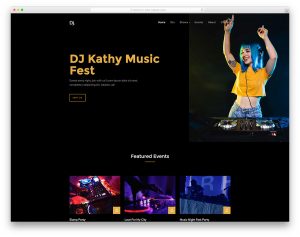 DJ website template