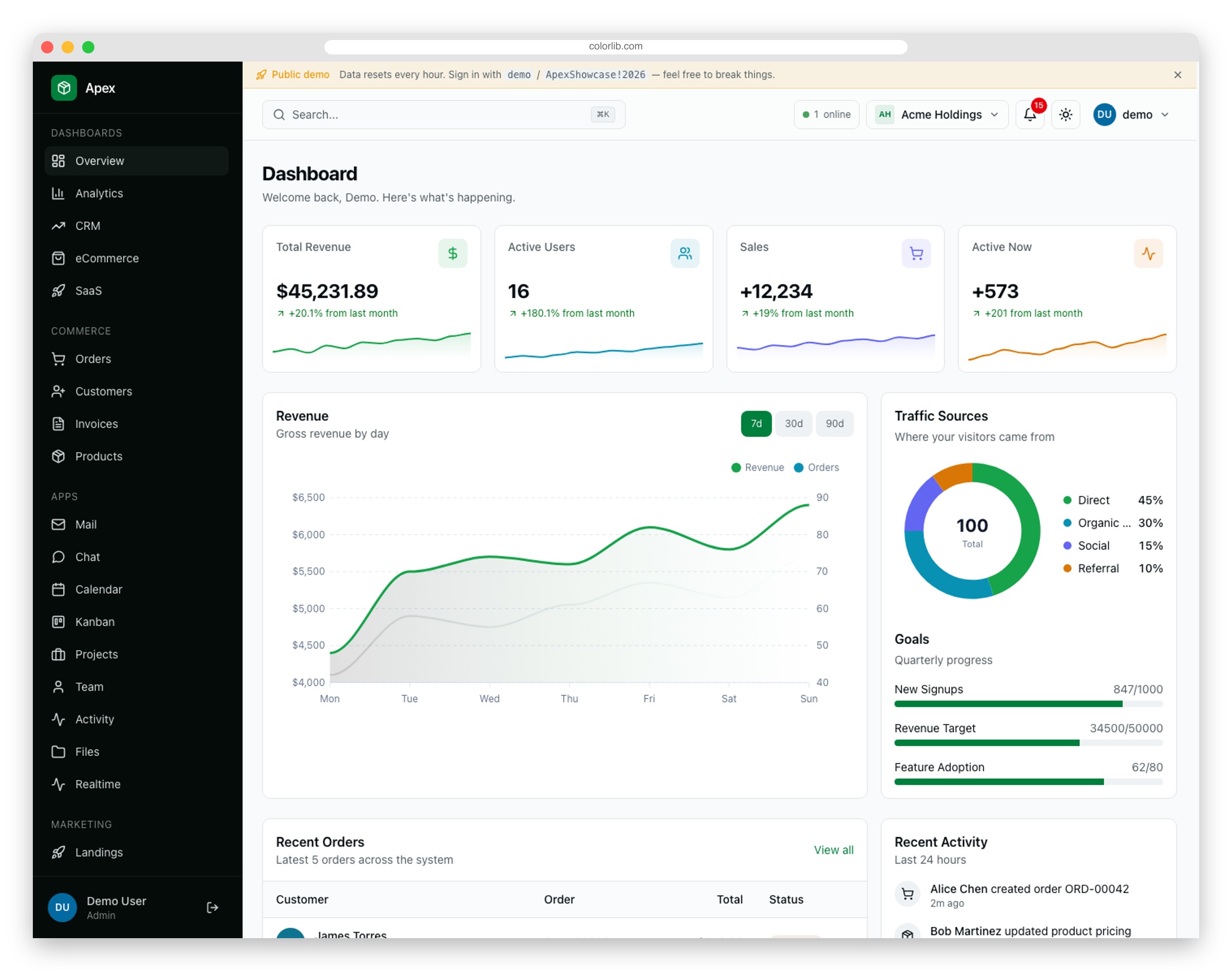 Django admin dashboard templates featured image - Apex Dashboard Django Edition with Tailwind CSS v4
