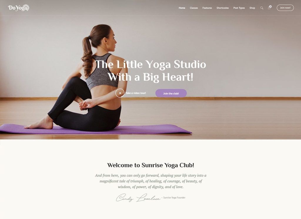 Do Yoga | Fitness Studio & Yoga Club WordPress Theme