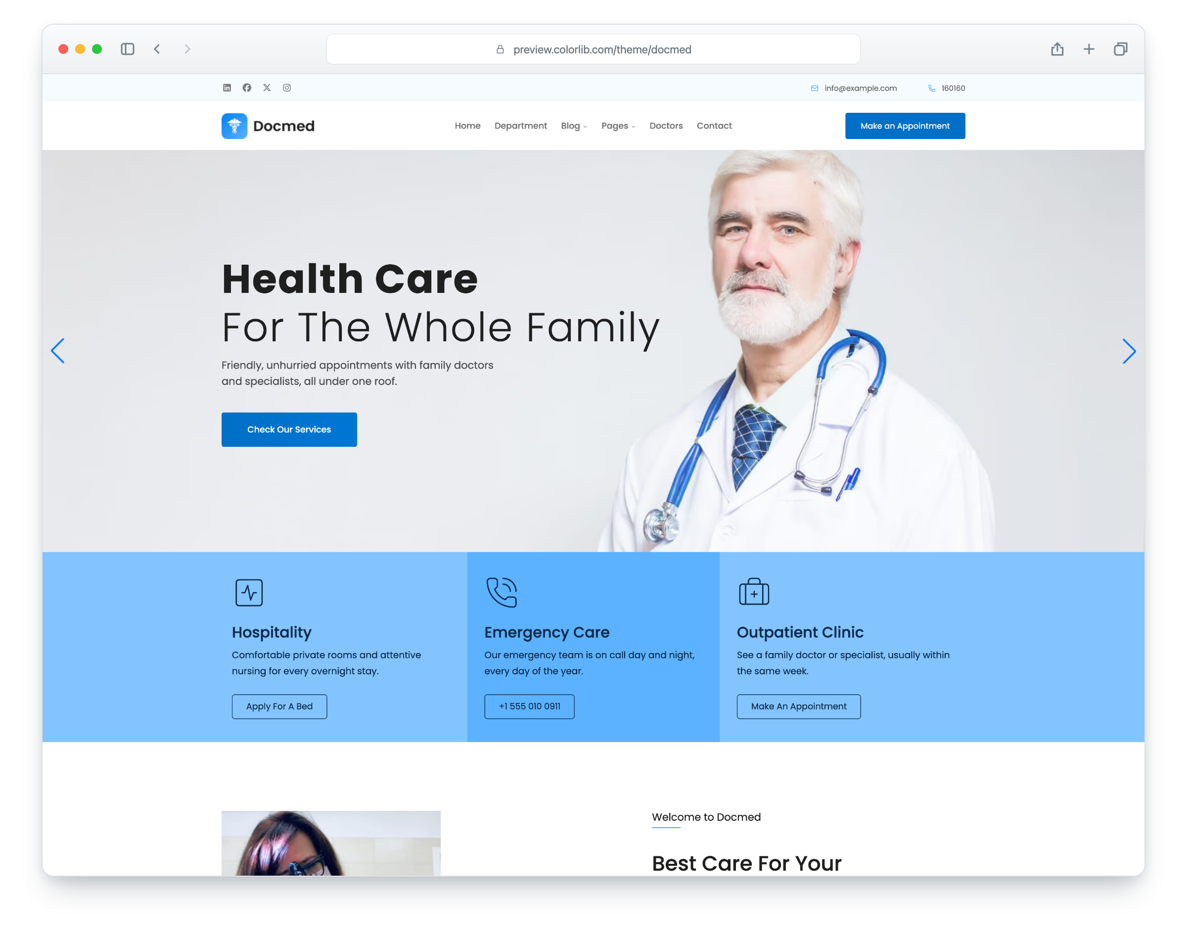 Docmed website template