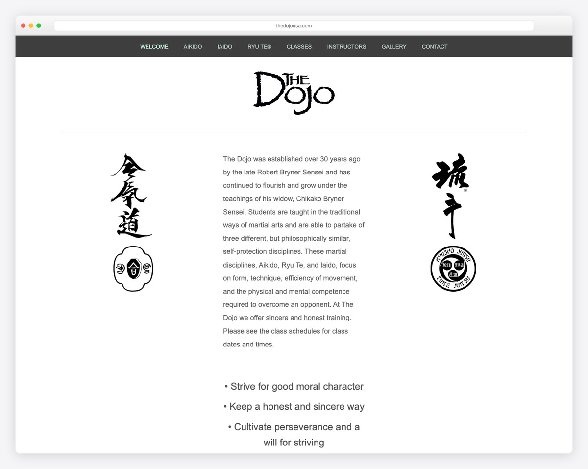 the dojo usa aikido website