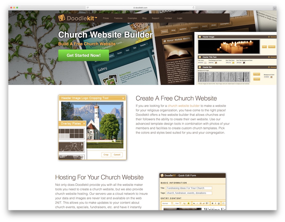 doodlekit church website builder