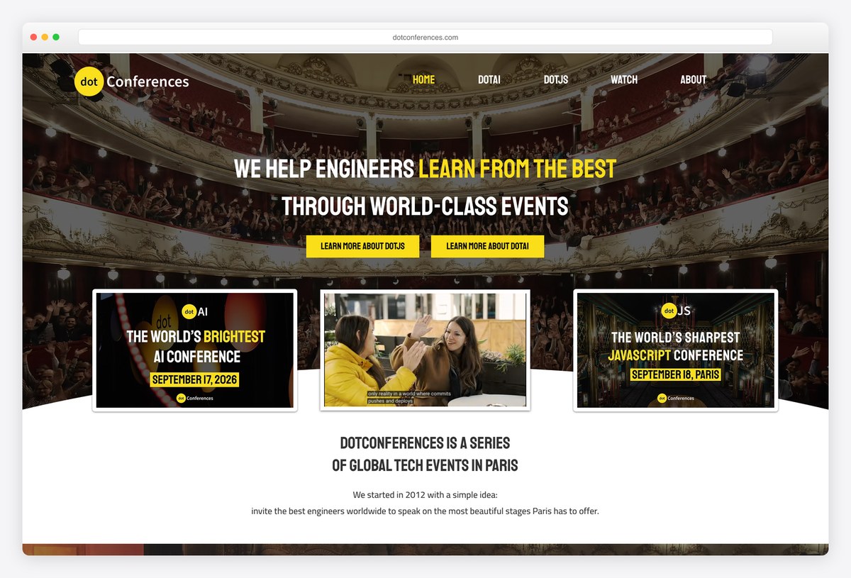dotConferences conference website